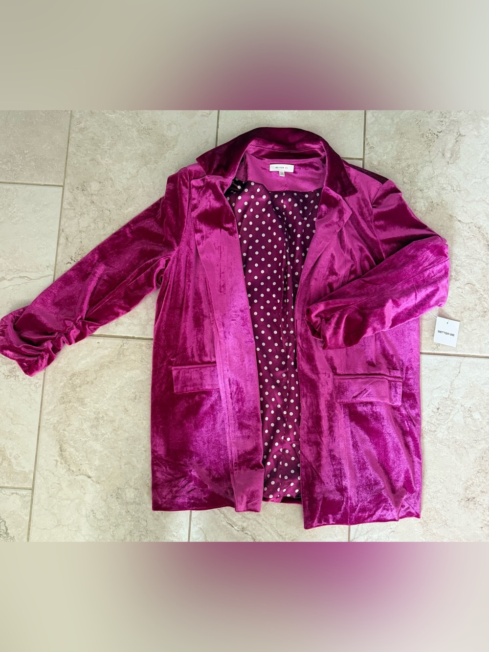 Better Be Velvet Blazer in Deep Magenta